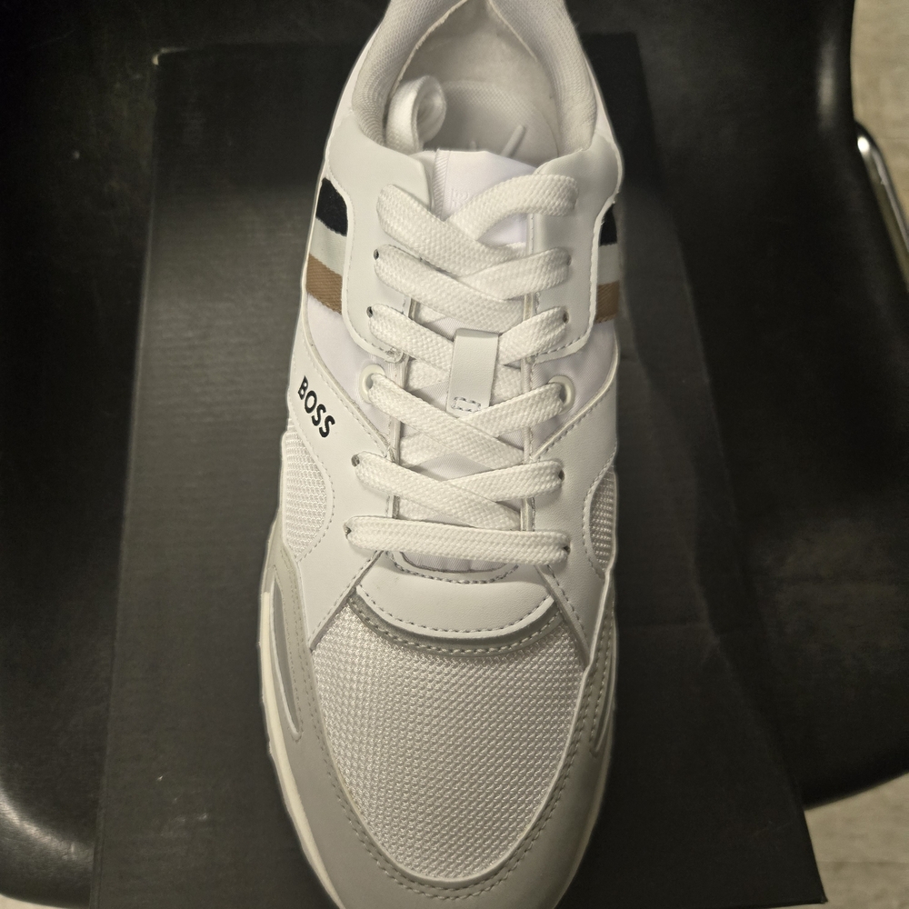 2 BOSS Men's White Sneakers(Size 7 Aand 6)